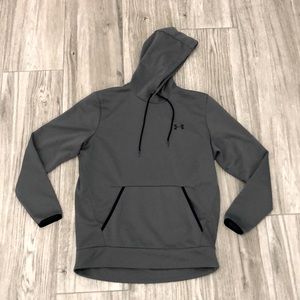 Under Armour Hooded Sweatshirt, Men’s, Medium, Gray/Black
